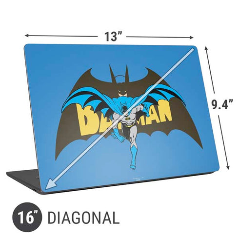DC Comics Batman Vintage Action Pose Universal Laptop 16in (13 x 9.4in) Skin